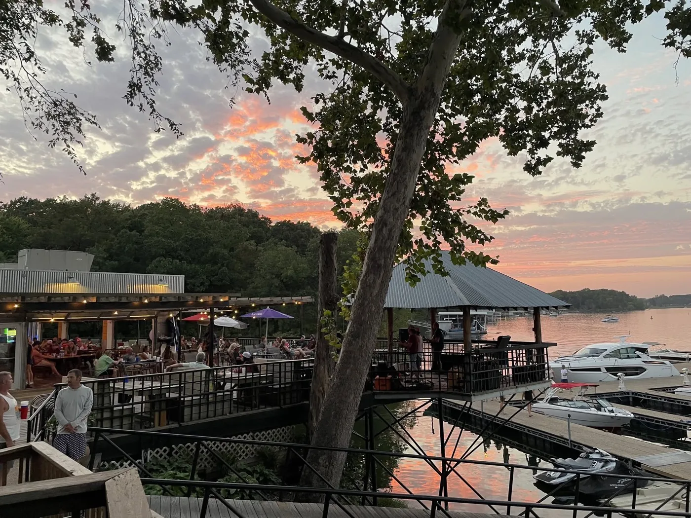 The deck on the water