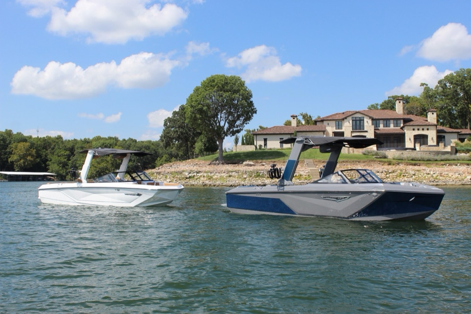 Boats on Lake Eufaula, Oklahoma's largest lake