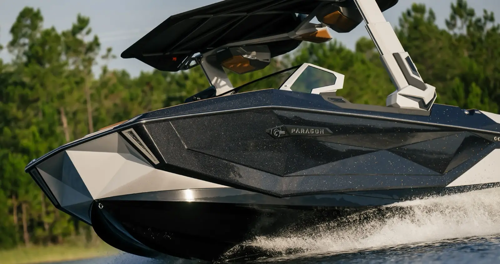 Nautique Super Air G23 throwing a clean surf wake at dawn